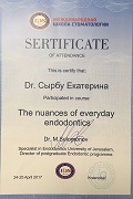Сертификат международной школы стоматологии